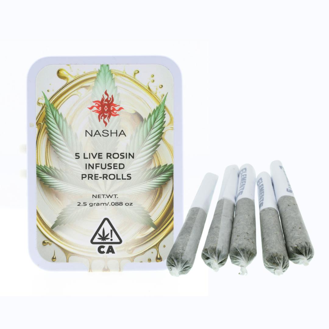 Rosin Infused PreRolls - 5 Pack (S) Blue Dream x Nectarine Jelly