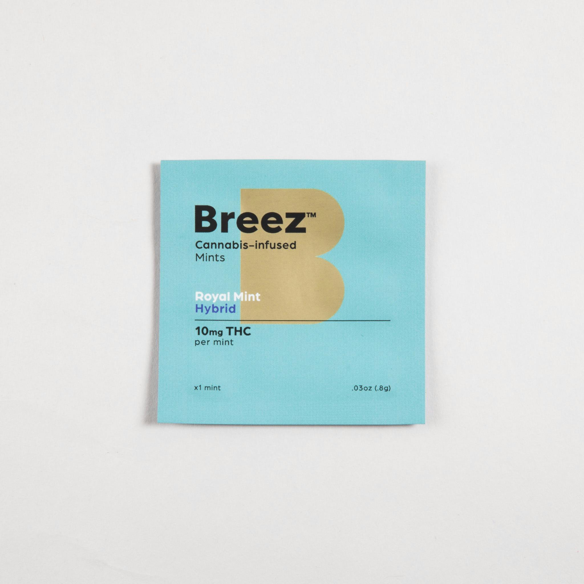 Breez Royal Mint Hybrid THC Mints Pack 1ct