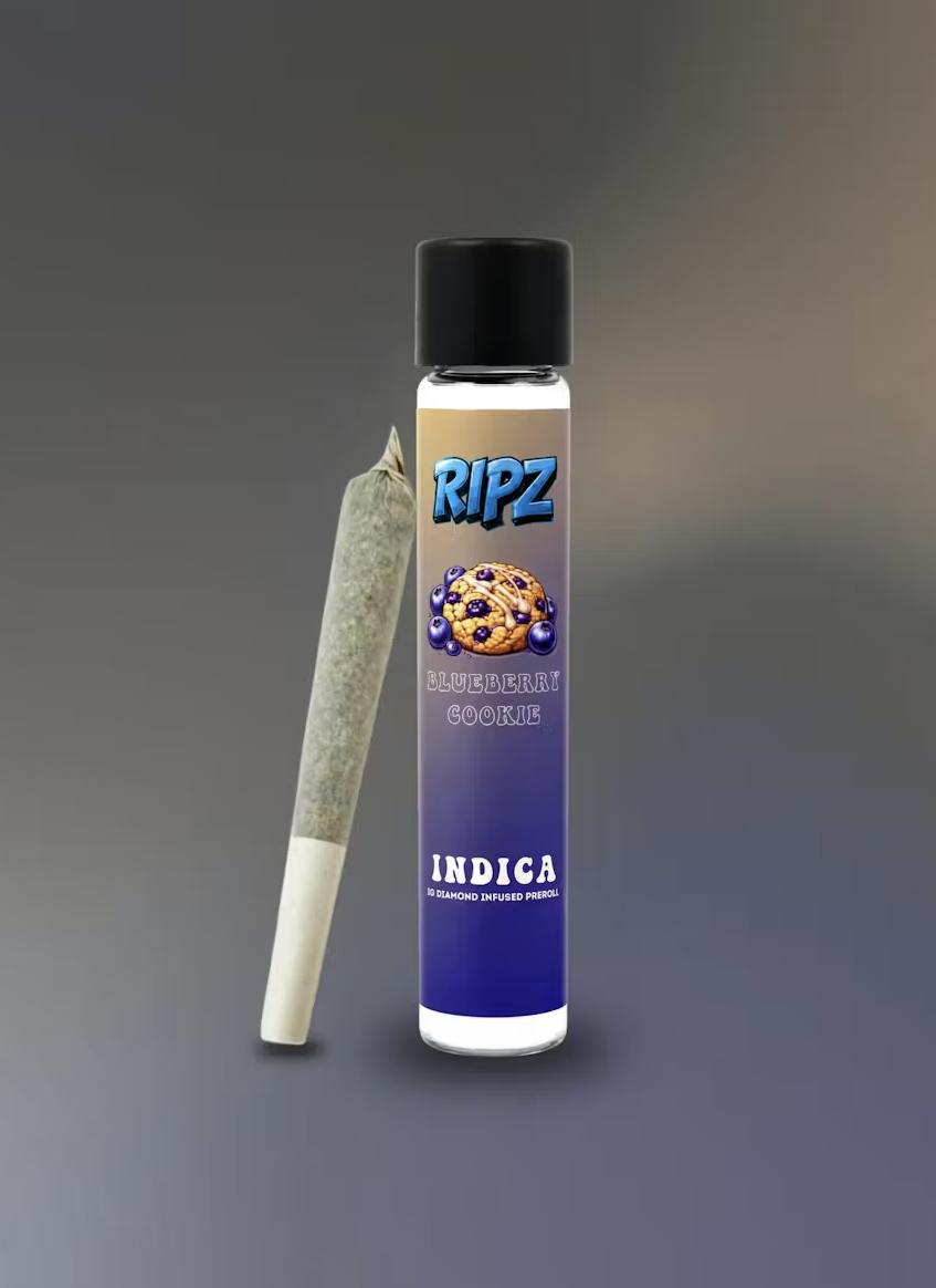 Blueberry Cookie | Diamond Infused Joint | 1g by Ripz