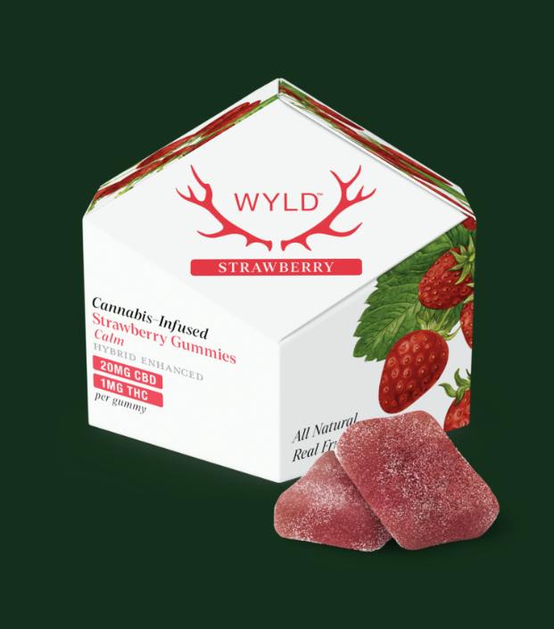 Strawberry 20:1 CBD:THC Gummies | 10mg | 10ct | 1mg/ea by Wyld