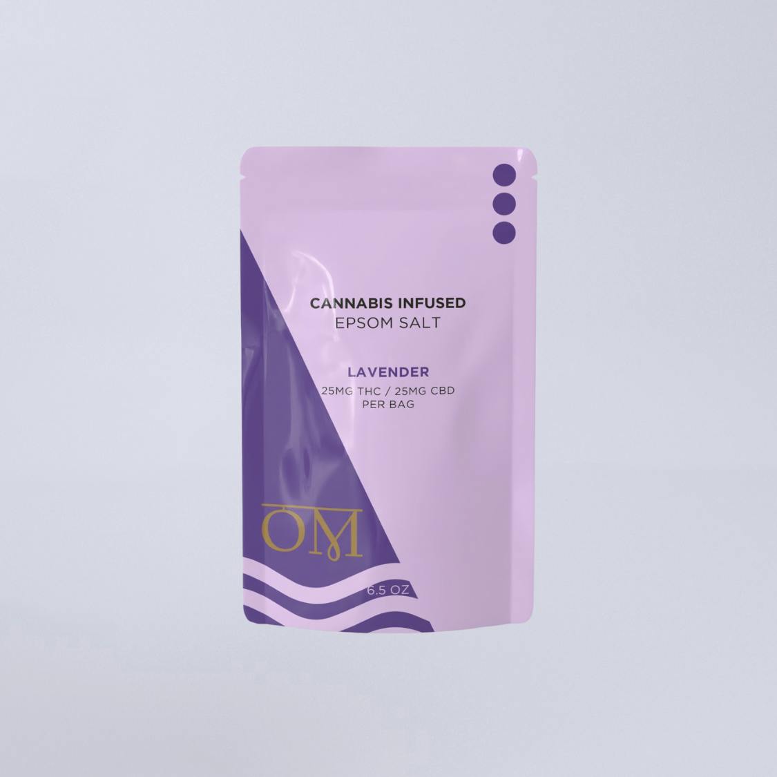Lavender | Infused Epsom Bath Salt | THC:CBD 25mg:25mg | 6.5oz