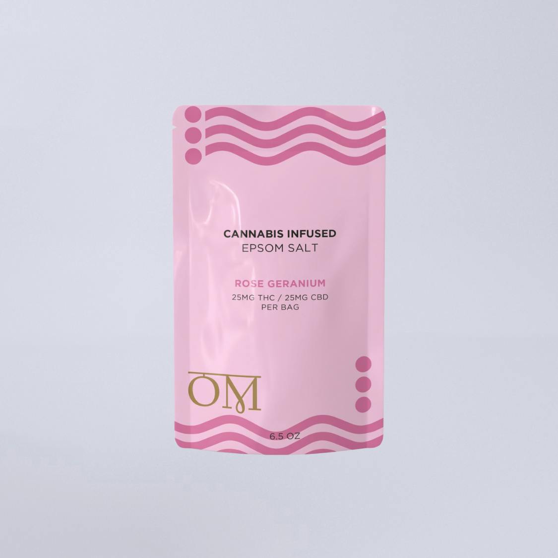Rose Geranium | Infused Epsom Bath Salt | THC:CBD 25mg:25mg | 6.5oz