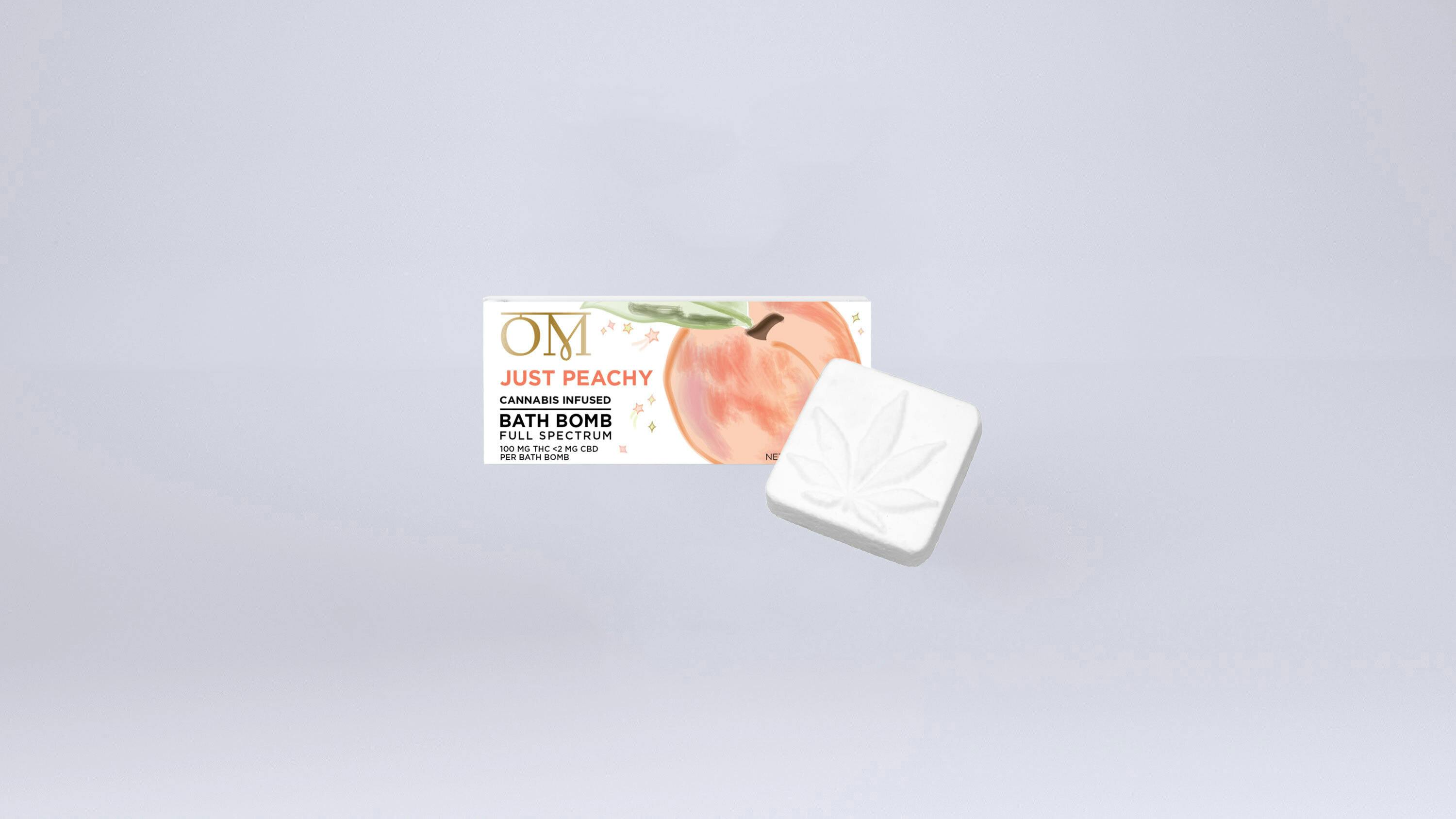 Just Peachy | Bath Bomb | THC:CBD 100mg:2mg