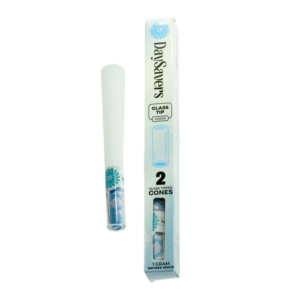 Glass Tip Refined White Cones | Rolling Papers | Accessories | 2pk