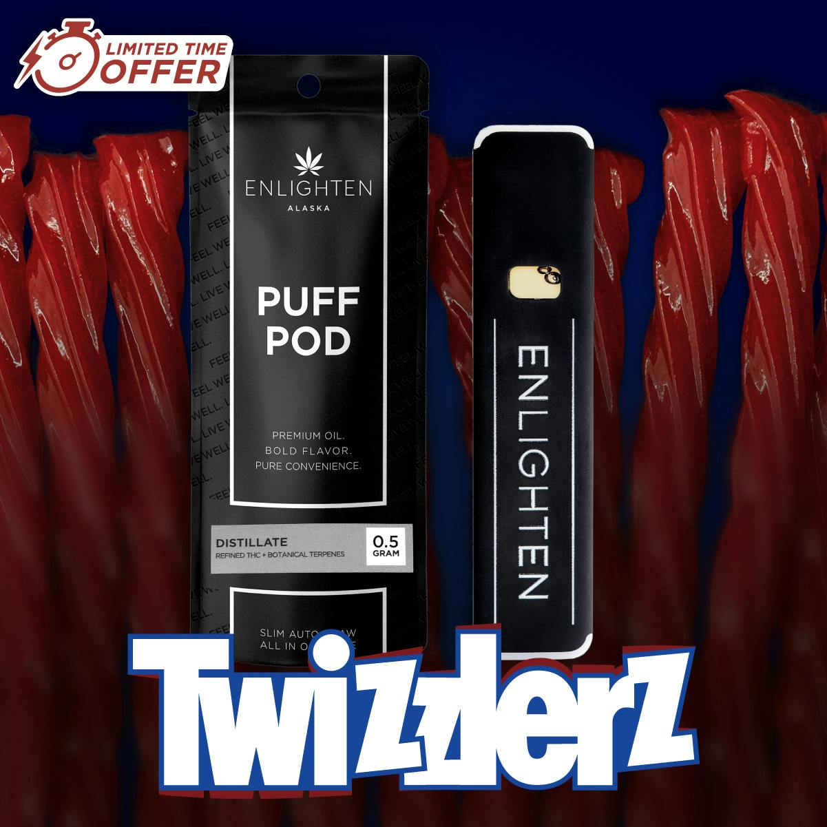 Limited Edition: Twizzlerz Distillate Puff Pod - .5g