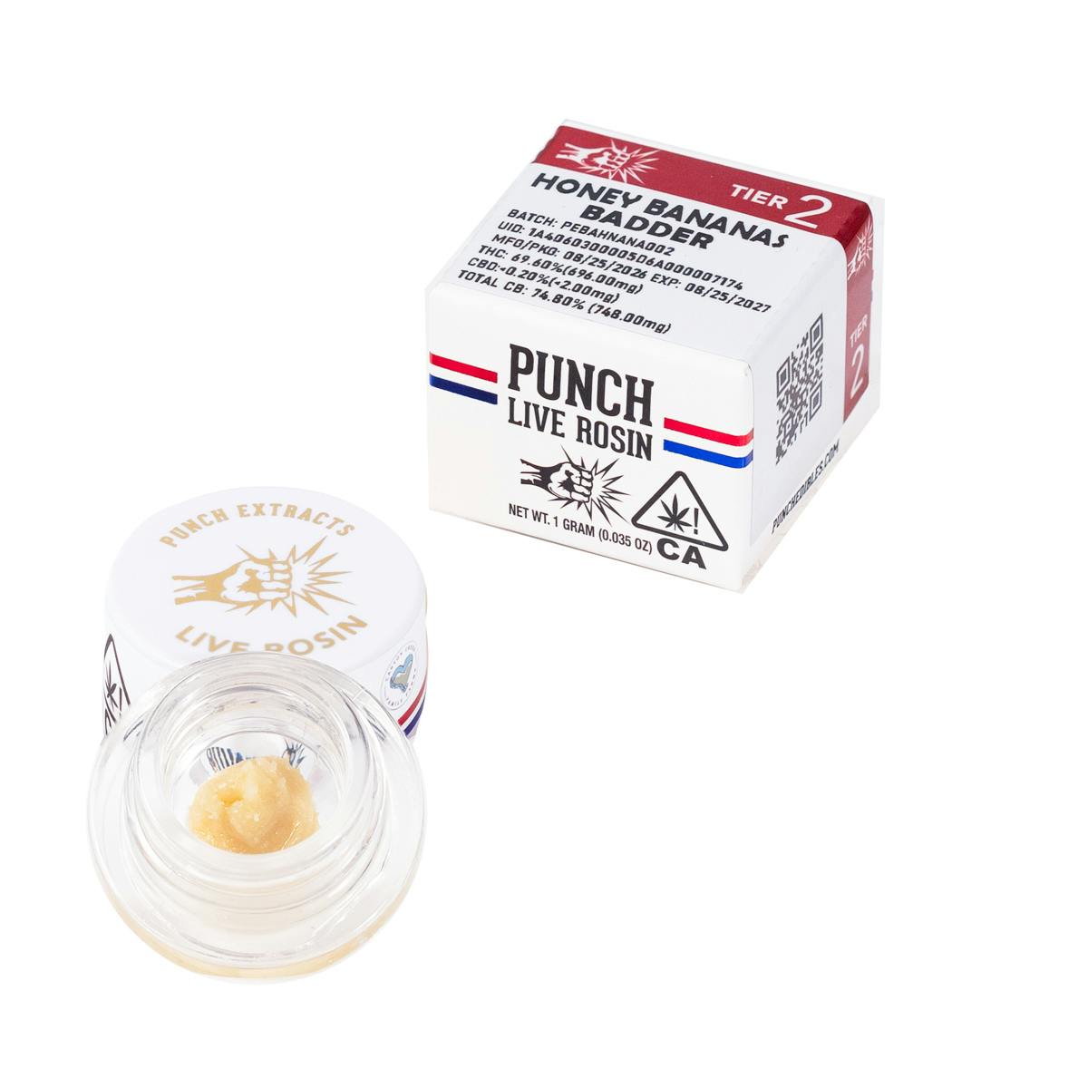 Punch | Honey Bananas | Tier 2 | Live Rosin | Cold Cure Badder | 1g