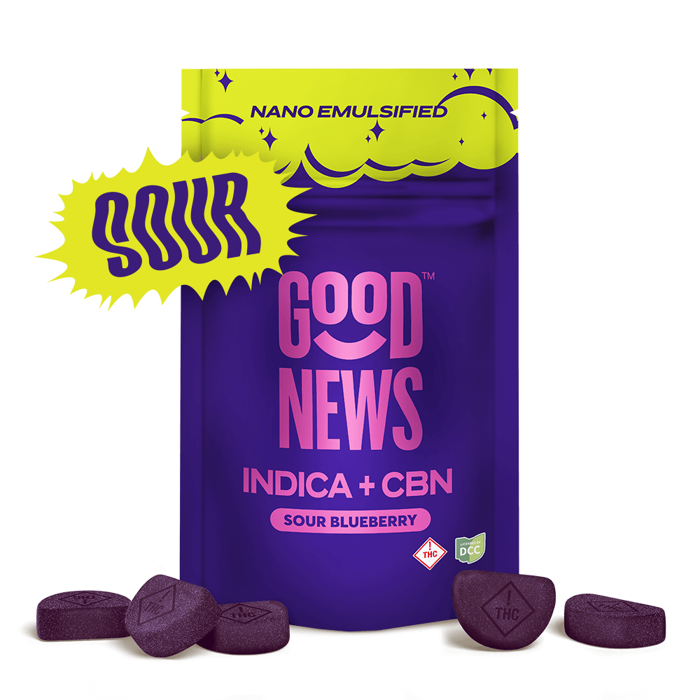Nano-Emulsified | Sour Blueberry 2:1 THC/CBN Gummies | 100mg |10ct | 0mg/ea