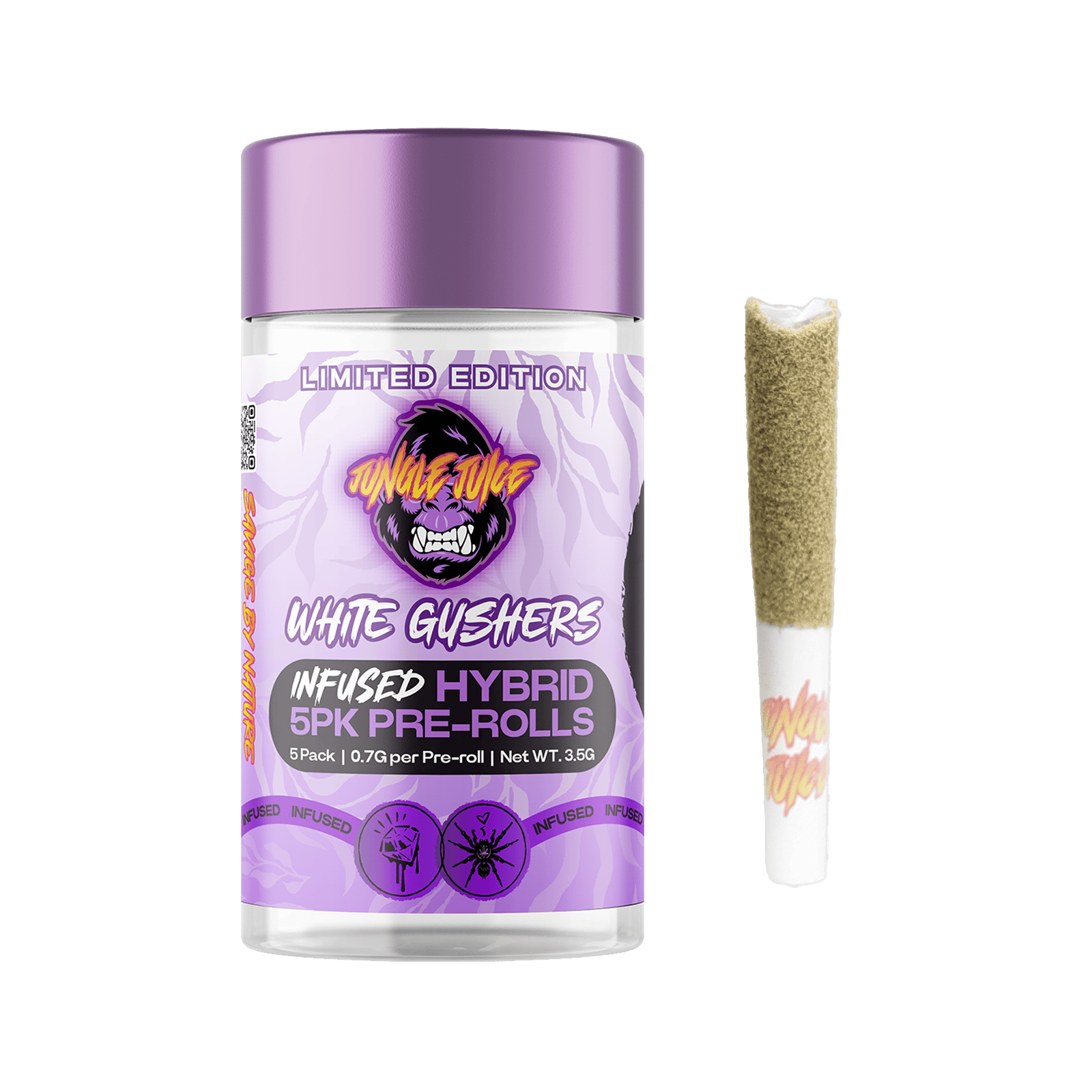 Jungle Juice - White Gushers - 5 pk Tarantula Pre-Rolls - Limited Edition by Jungle Juice