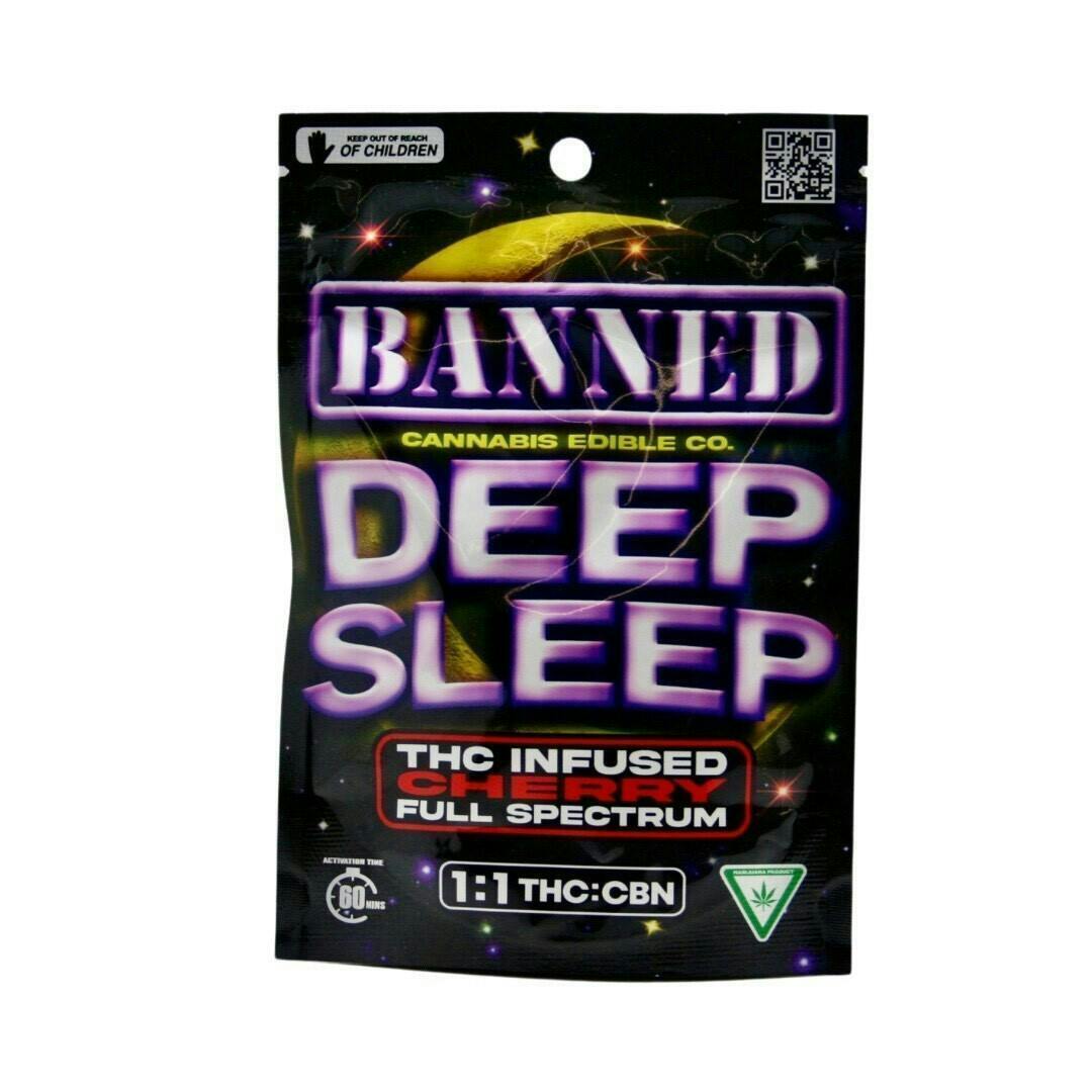 Deep Sleep | Cherry 1:1 THC:CBN Gummies | 200mg | 4ct | 50mg/ea