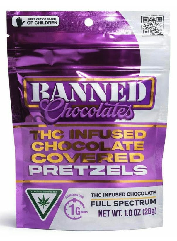 Chocolate Covered Pretzels | 200mg | 10ct | 20mg/ea by Banned Edible Co