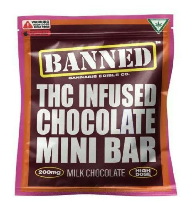 Mini Bar | Milk Chocolate | 200mg by Banned Edible Co