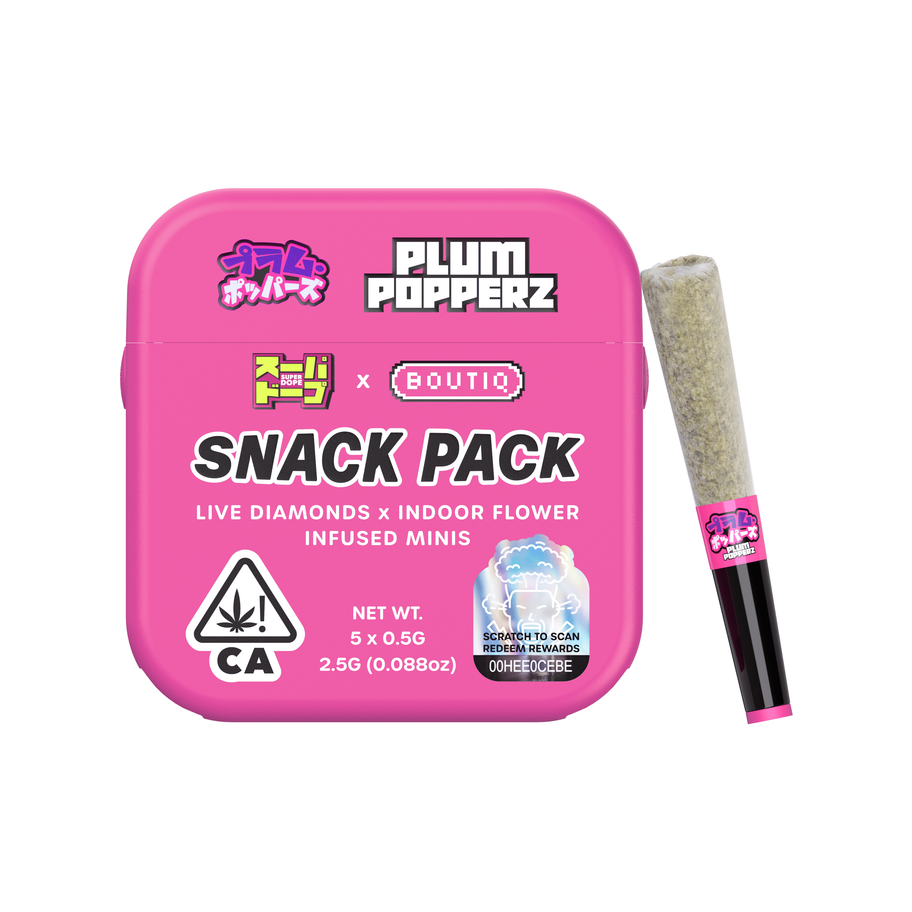 Boutiq x Super Dope | Plum Popperz | Diamond Infused Minis | 5pk