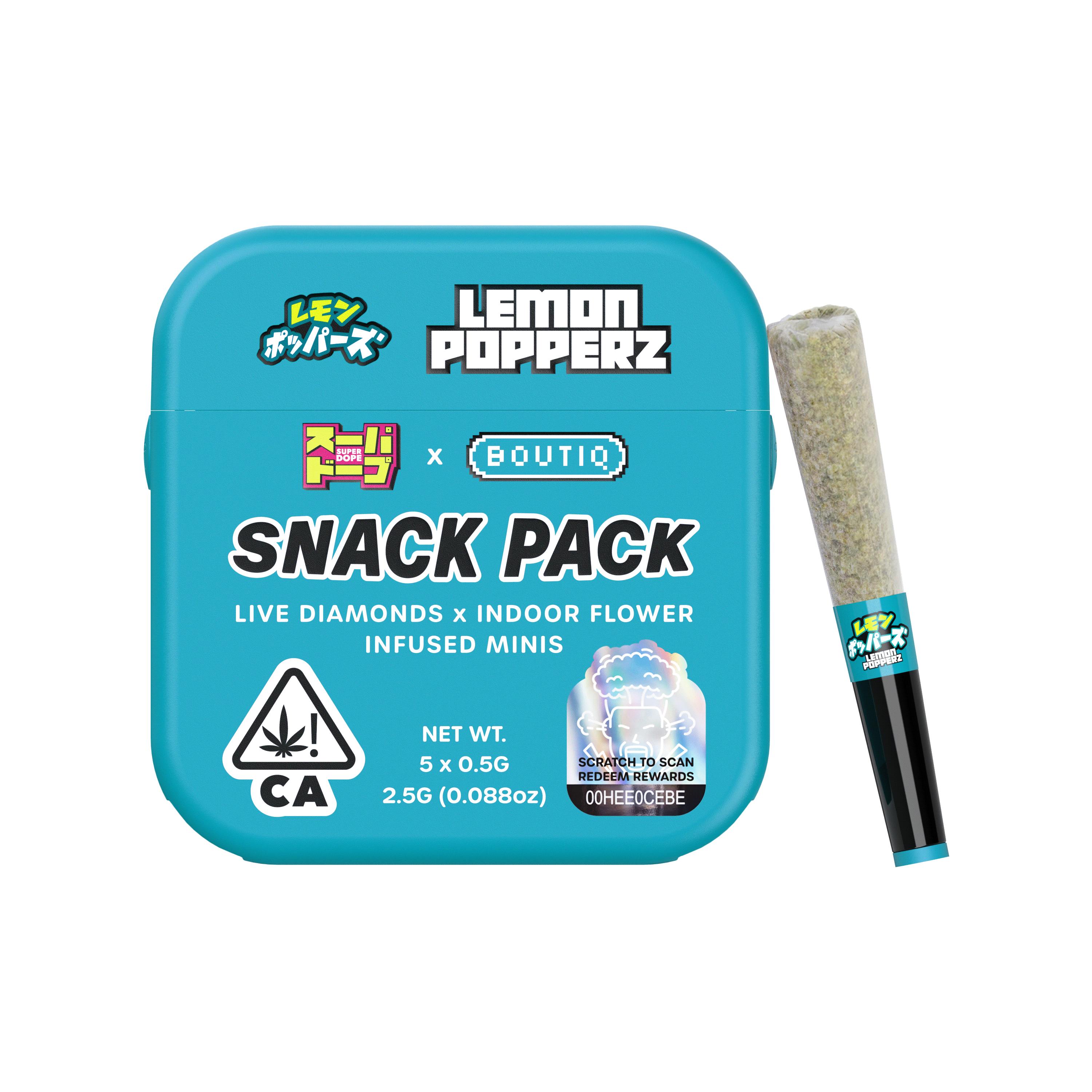 Boutiq x Super Dope | Lemon Popperz | Diamond Infused Minis | 5pk