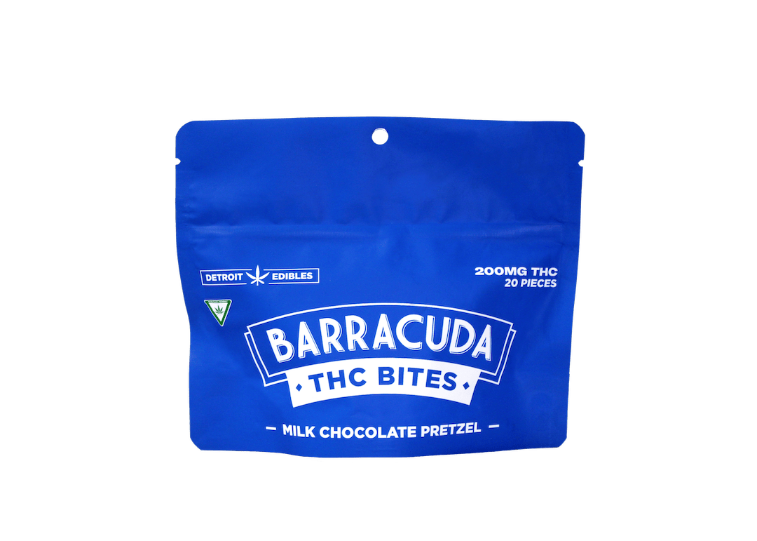 Barracuda Bites | Pretzel Milk Chocolate | 200mg | 20ct | 10mg/ea by Detroit Edibles