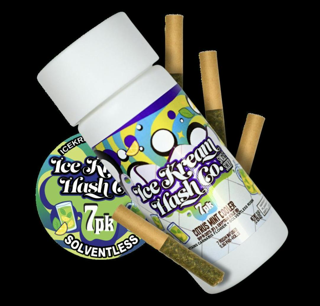 Citrus Mint Cooler | Rosin Infused Minis | 0.5g each | 7pk by Ice Kream Hash Co.