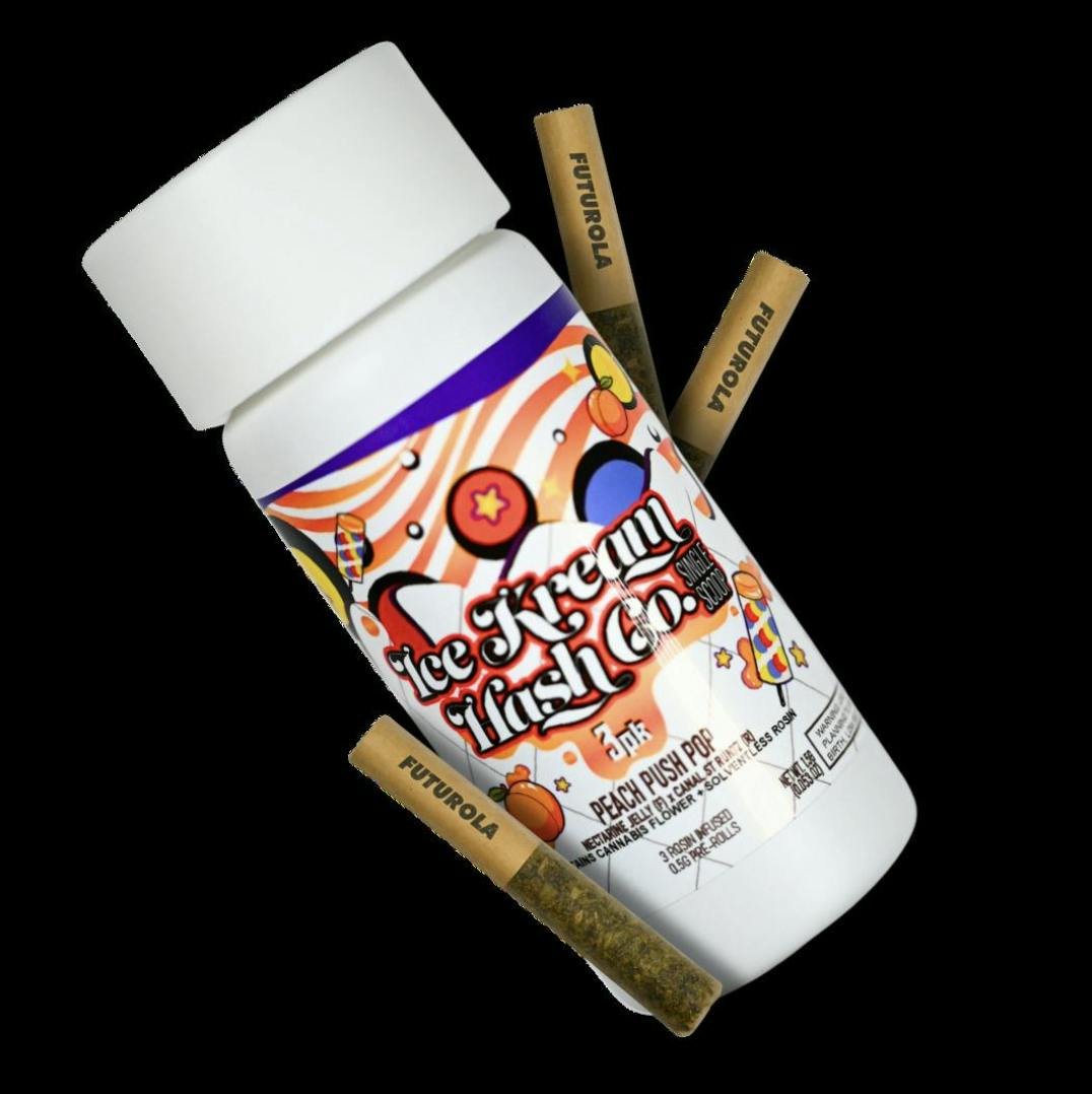 Peach Push Pop | Rosin Infused Minis | 0.5g each | 3pk