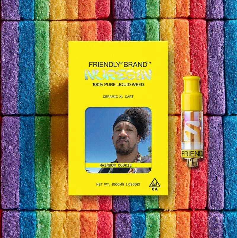 Friendly Brand - Rainbow Cookie - Indica - 1g Live NURESIN 510 Cart