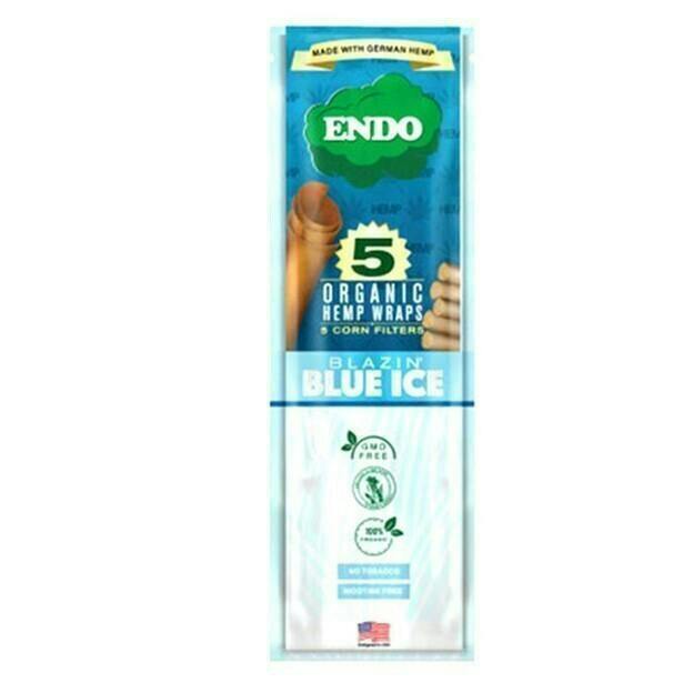 Endo Hemp Wraps | Blazin Blue Ice (5Pk) | Accessories at Planet Purple Provisioning Center