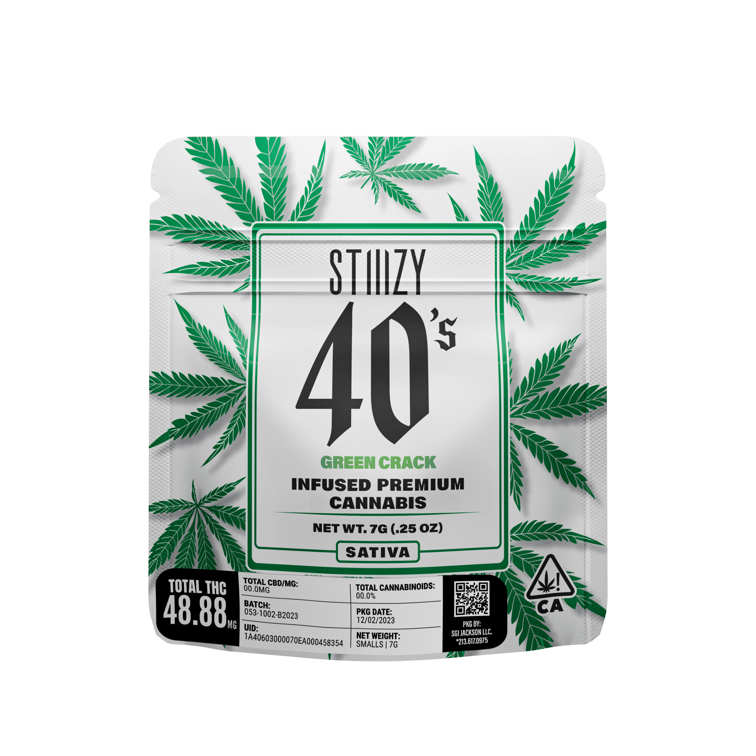 - GREEN CRACK - 7G 40's Infused Flower