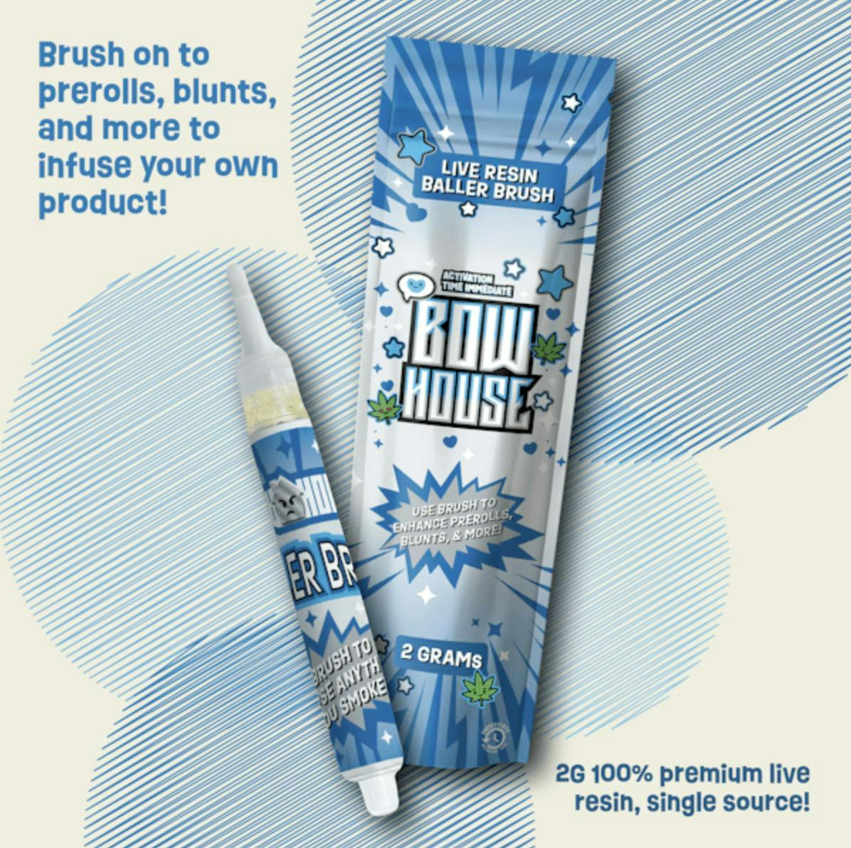 Blue Glue | Live Resin Baller Brush | 2g by BowHouse