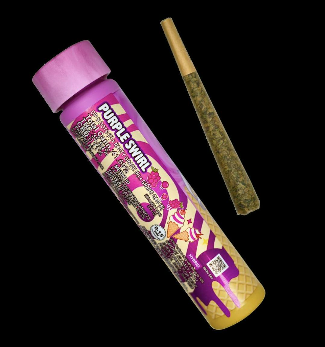 Purple Swirl | Rosin Infused Joint | 1g by Ice Kream Hash Co.