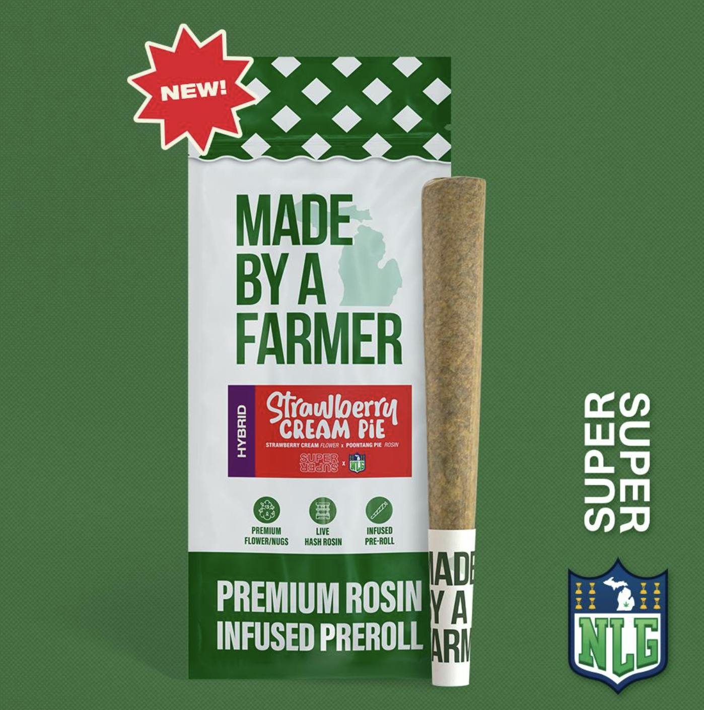 Strawberry Cream Pie | Infused Joint | 1.5g by Made By A Farmer
