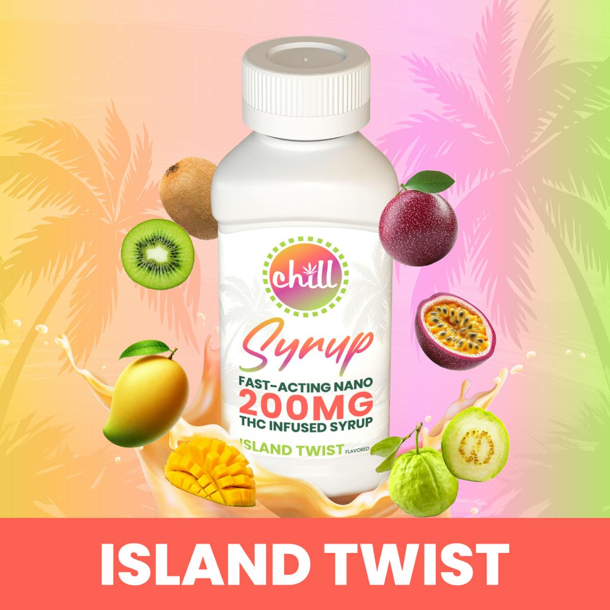 Island Twist | 200mg THC Syrup Tincture | Chill Medicated