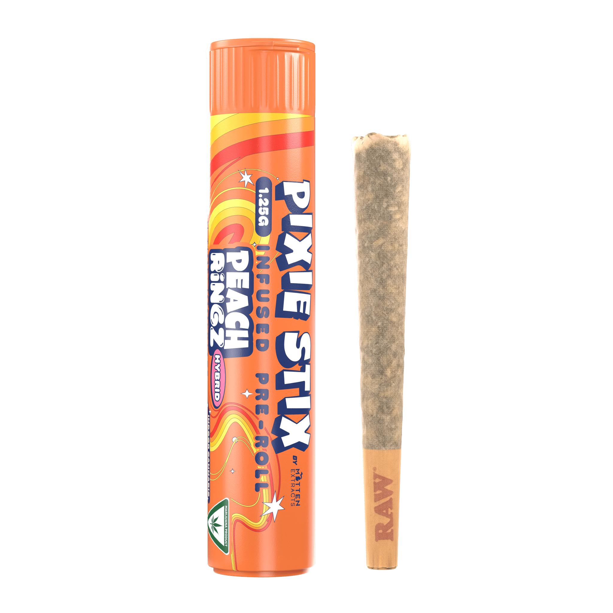 Pixie Stix Peach Ringz Infused Pre Roll 1.25g