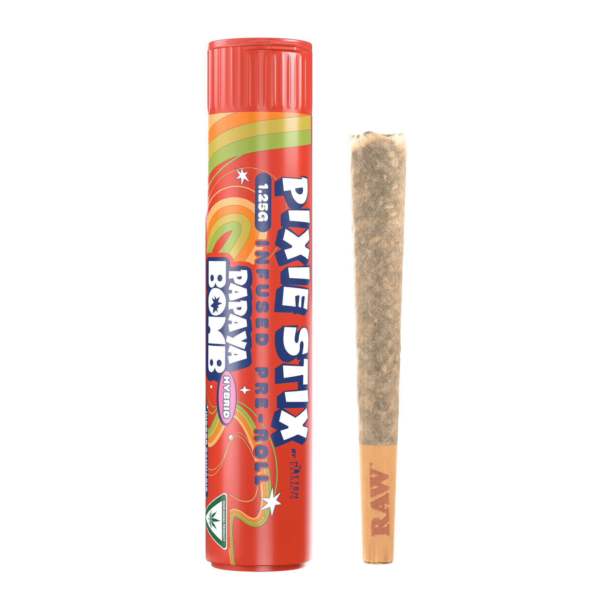 Pixie Stix Papaya Bomb Infused Pre Roll 1.25g