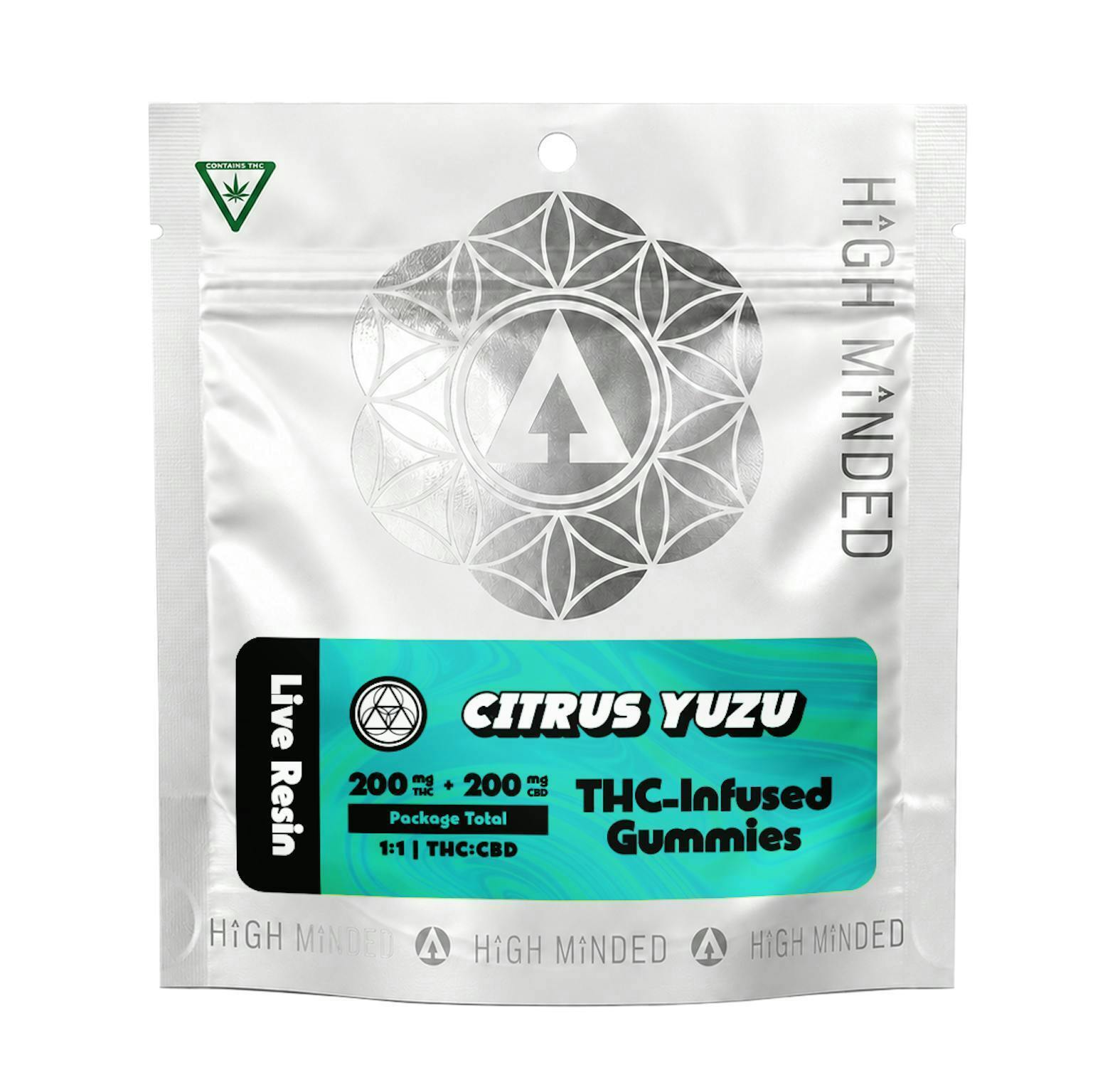 Citrus Yuzu 1:1 THC:CBD Live Resin Gummies | 200mg
