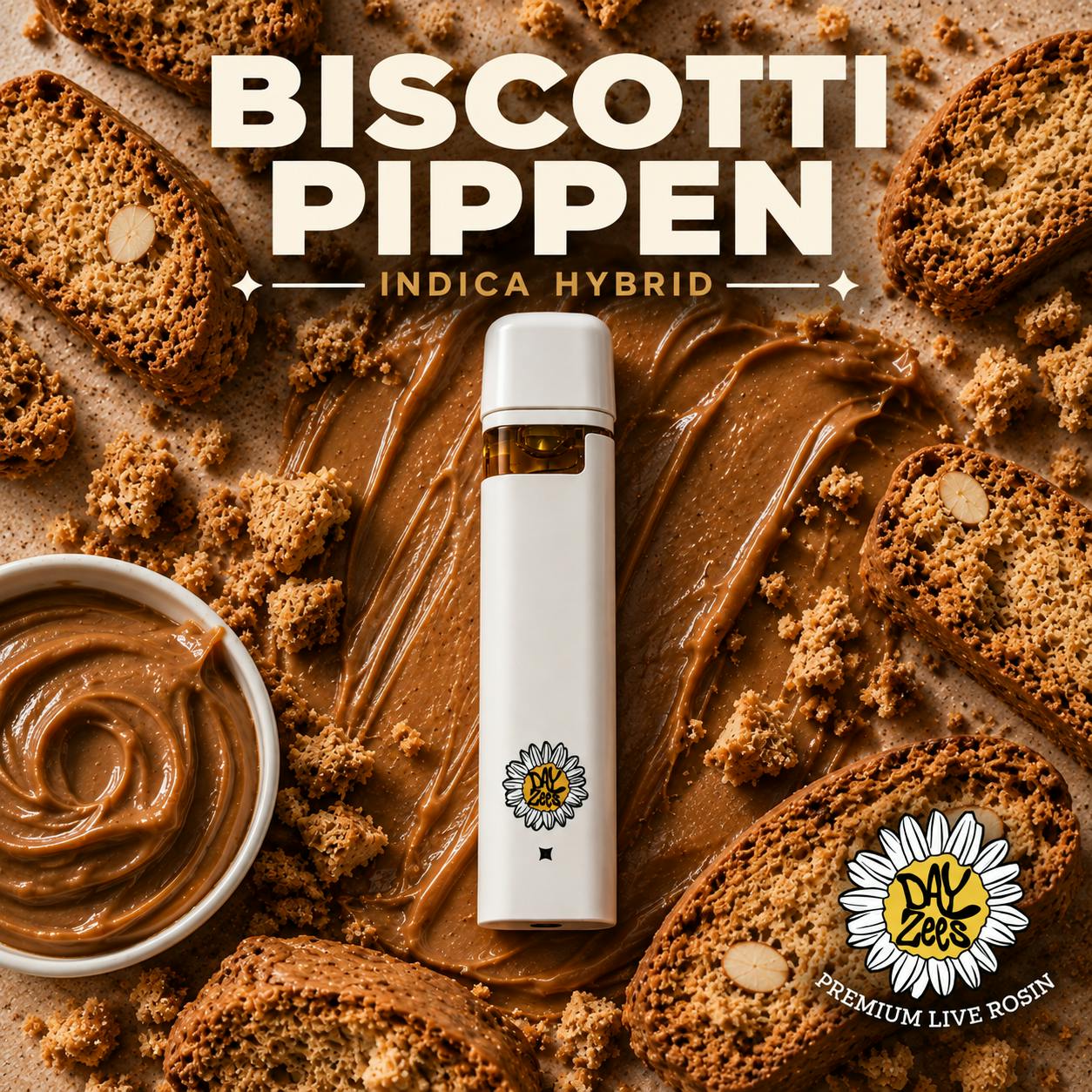 DAYZEES | BISCOTTI PIPPEN | LIVE ROSIN DISPOSABLE | 1G | INDICA / HYBRID by Dayzees