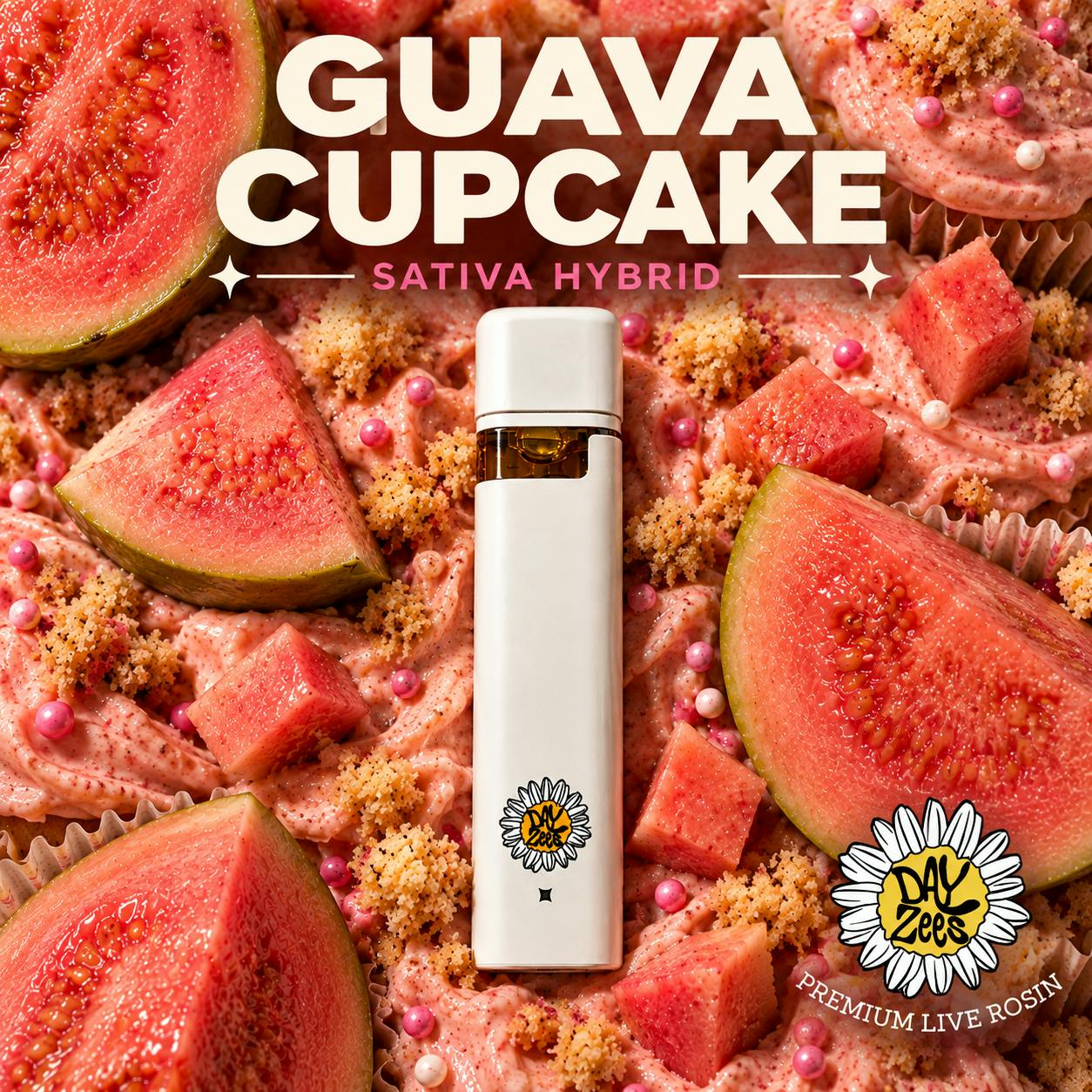 DAYZEES | GUAVA CUPCAKE | LIVE ROSIN DISPOSABLE | 1G | SATIVA / HYBRID