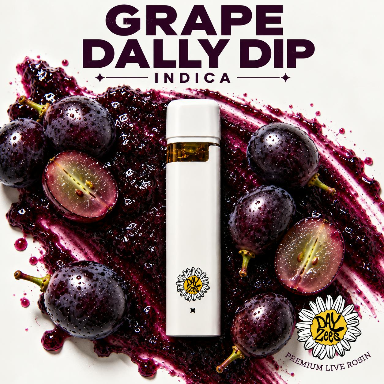 DAYZEES | GRAPE DALLY DIP | LIVE ROSIN DISPOSABLE | 1G | INDICA by Dayzees