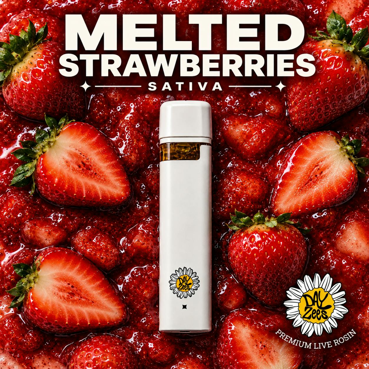 DAYZEES | MELTED STRAWBERRIES | LIVE ROSIN DISPOSABLE | 1G | SATIVA by Dayzees