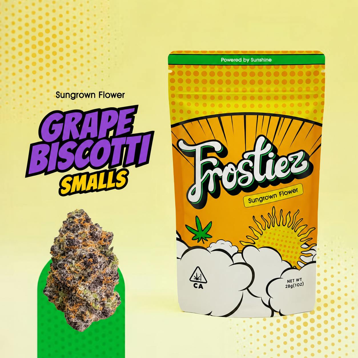 Grape Biscotti Smalls SunGrown Flower - 14g - Indica - New Drop