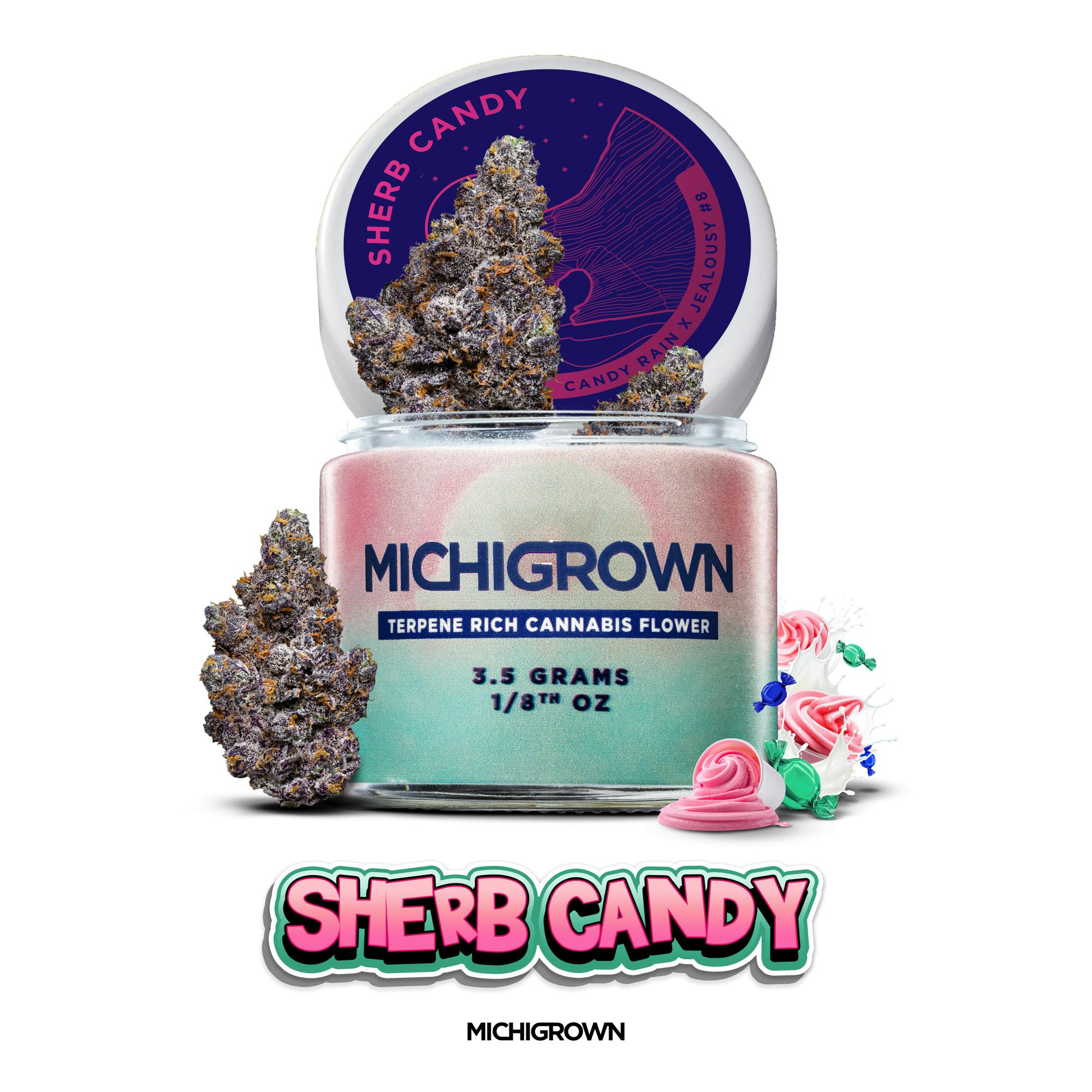 SHERB CANDY - 3.5 GRAMS - PREMIUM FLOWER - JARS
