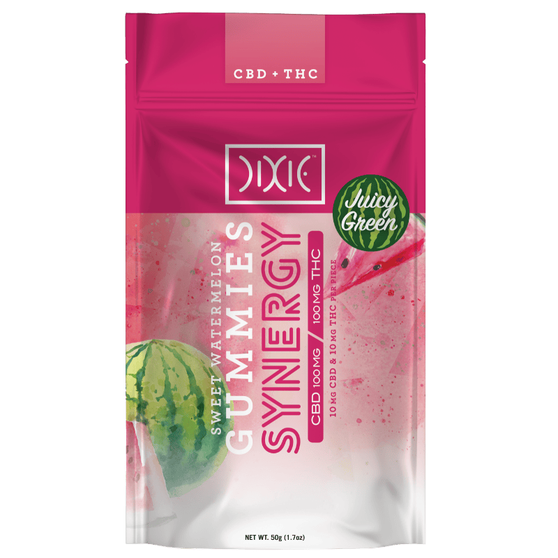 SYNERGY | Sweet Watermelon 1:1 CBD:THC Gummies | 100mg | 10ct | 10mg/ea by Dixie Brands