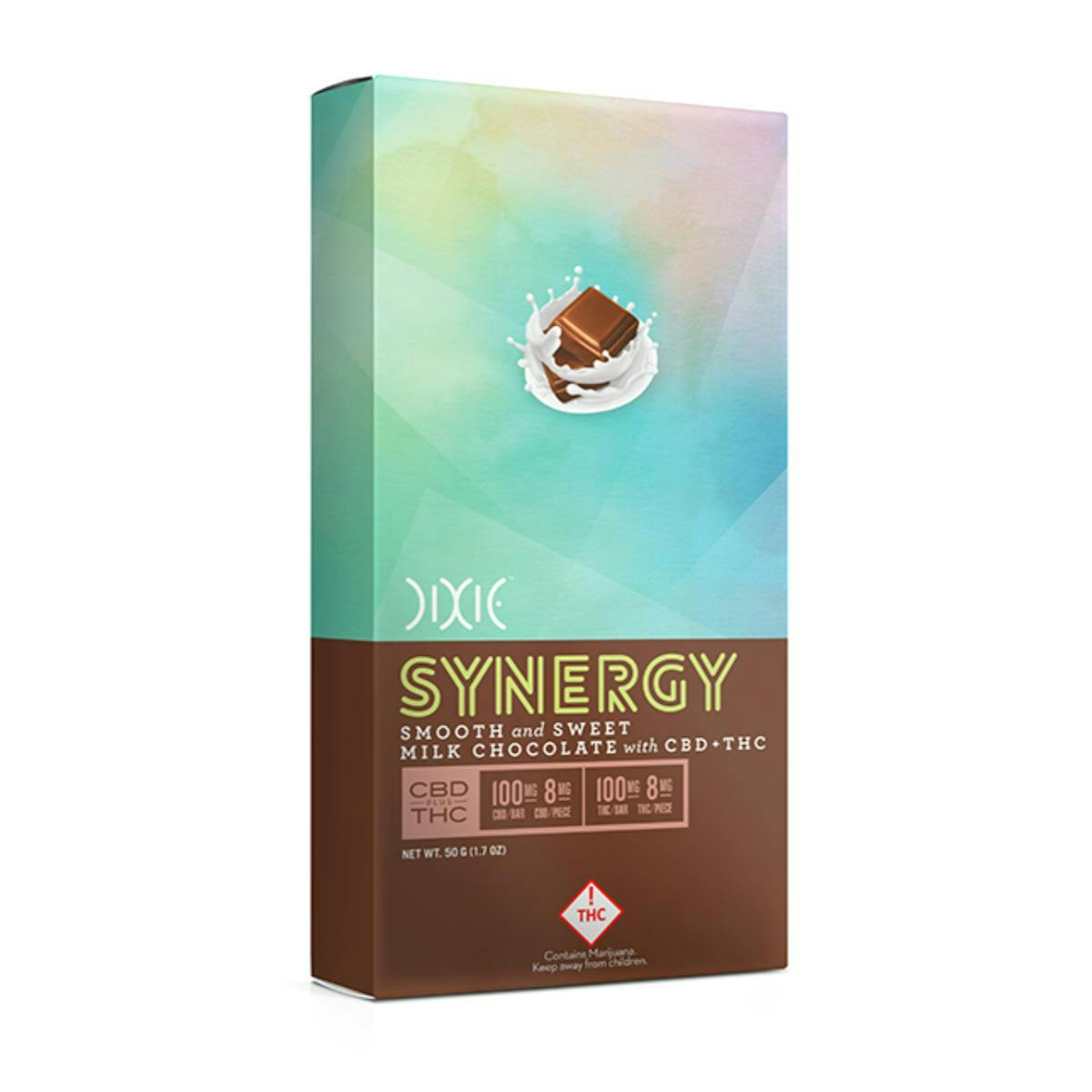 SYNERGY | 1:1 CBD:THC Milk Chocolate Bar | 96mg | 12ct | 8mg/ea