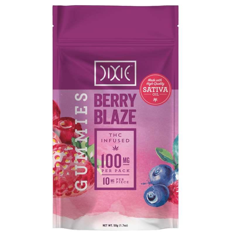 Berry Blaze Gummies | 100mg | 10ct | 10mg/ea by Dixie Brands
