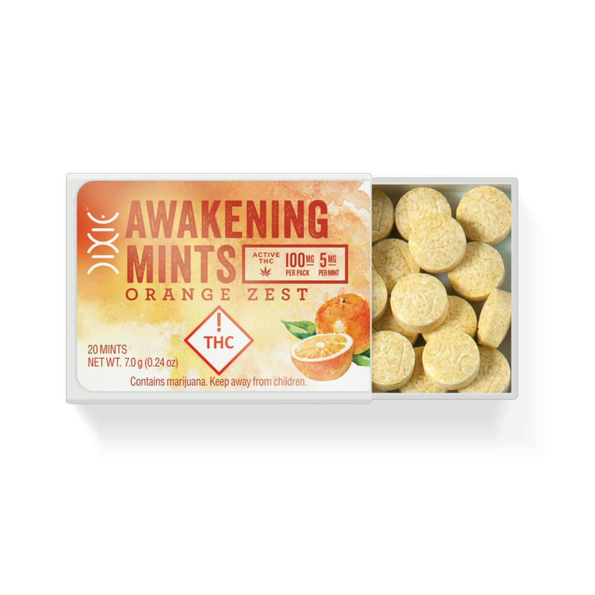 Orange Awakening Mints | 100mg | 10ct | 5mg/ea by Dixie Brands