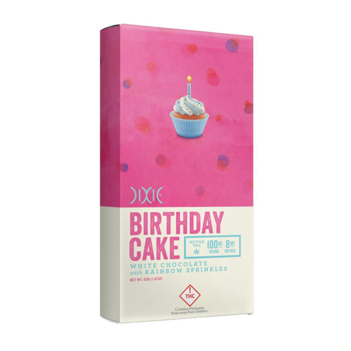 Birthday Cake White Chocolate Bar | 96mg | 12ct | 8mg/ea