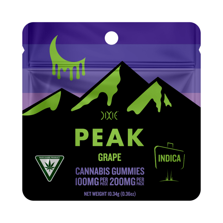 PEAK | Grape Gummies | 200mg | 2ct | 100mg/ea by Dixie Brands
