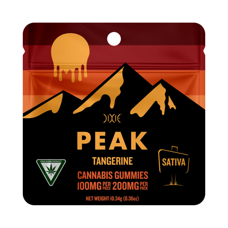 PEAK | Tangerine Gummies | 200mg | 10ct | 100mg/ea by Dixie Brands