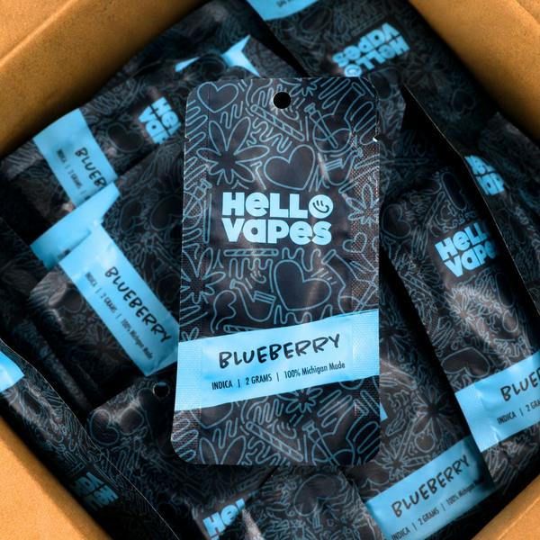 Hello Vapes | Blueberry | Live Rosin Disposable | 2g