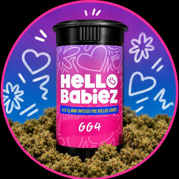 GG4 | Babiez Infused Joints | 0.7g each | 5pk by Hello Farms