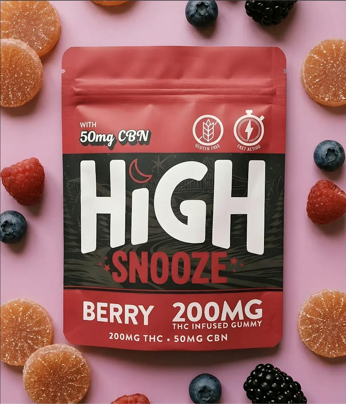 High Snooze | Berry 4:1 THC/CBN Gummy | 200mg | Single by Little Tree