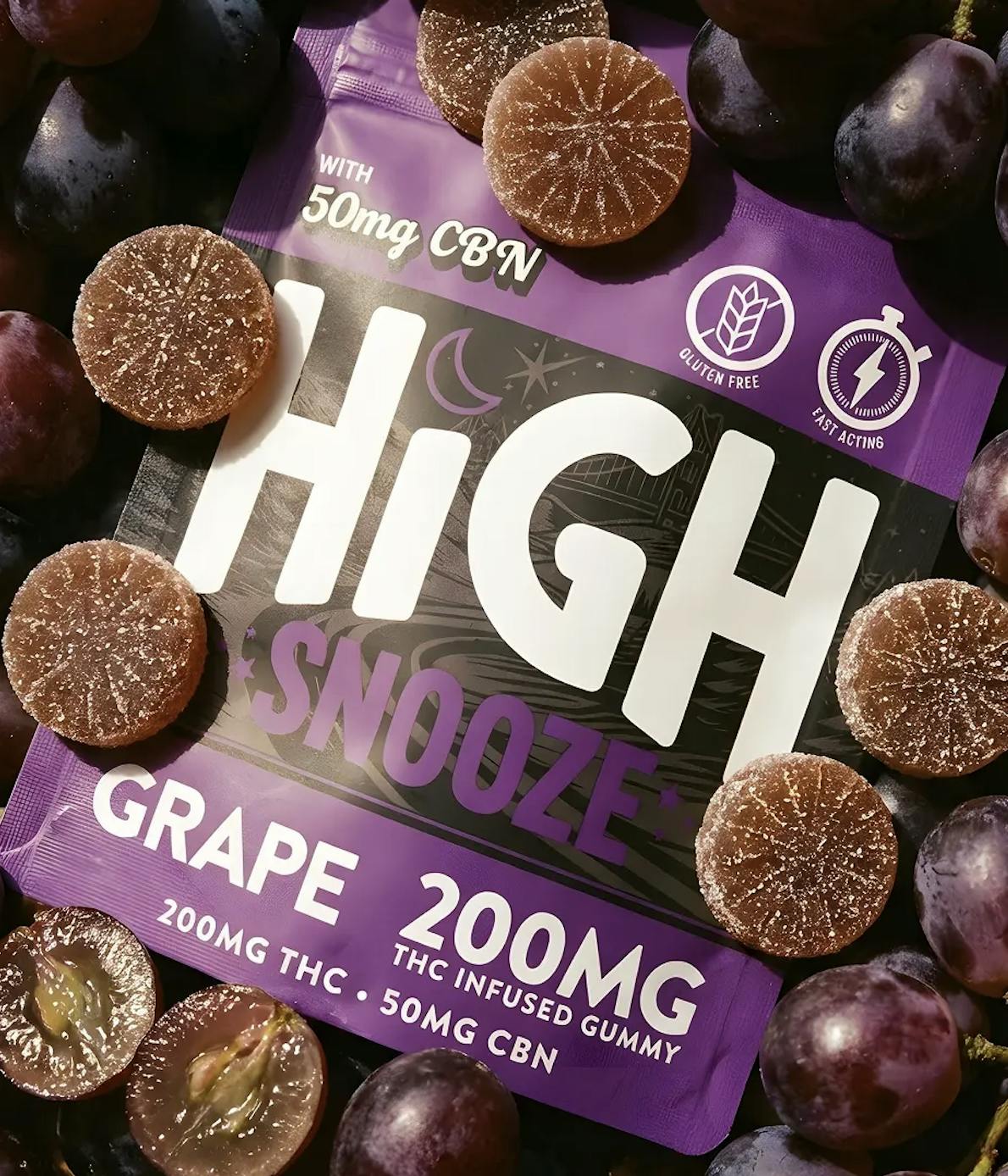 High Snooze | Grape 4:1 THC/CBN Gummy | 200mg | Single by Little Tree