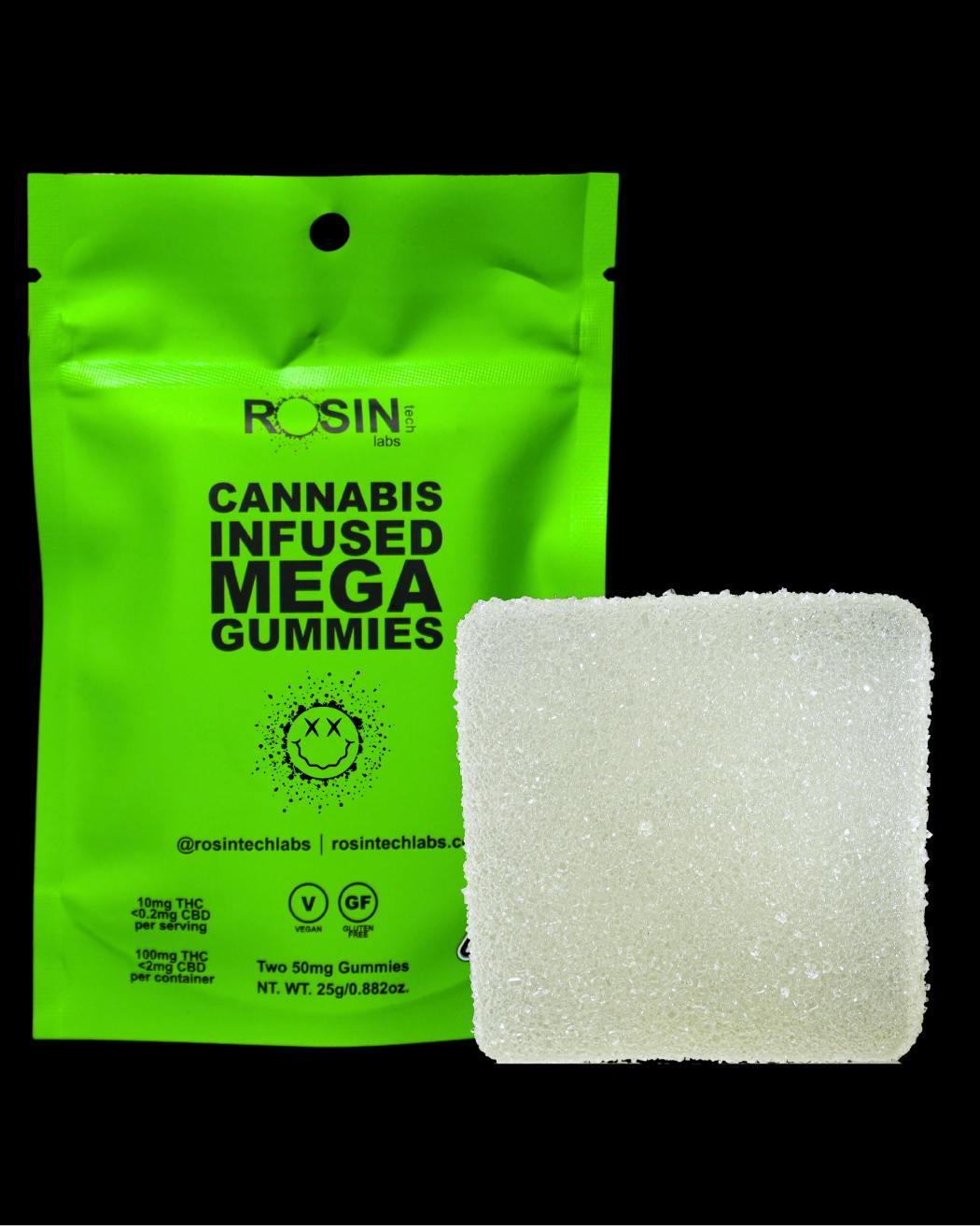 Mega Rosin Gummies - Berry Peaches - 100MG
