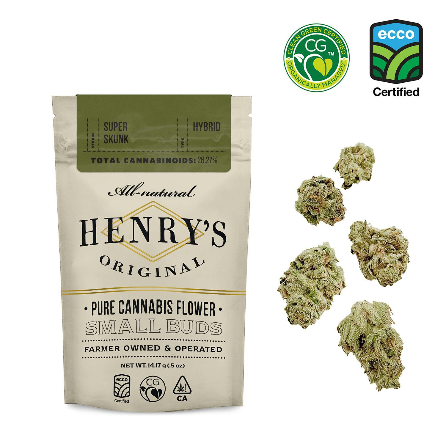 Henry's Original | Super Skunk | Pouch Small Buds | 14g