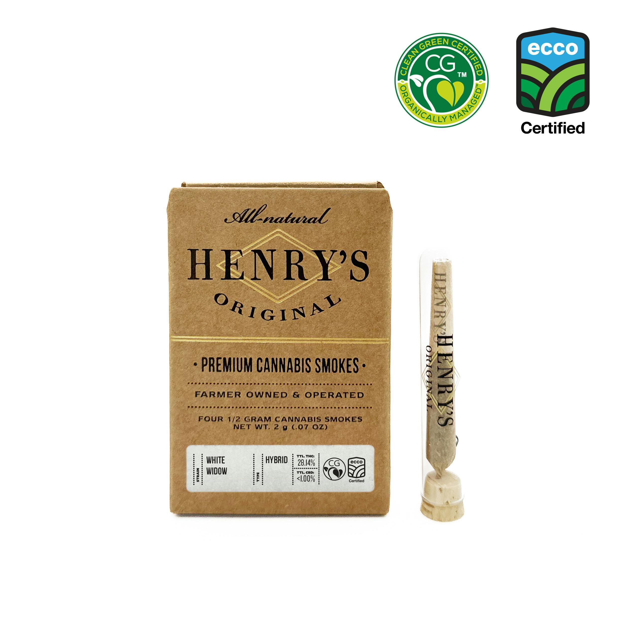 Henry's Original | White Widow | Joints | 0.5g each | 4pk